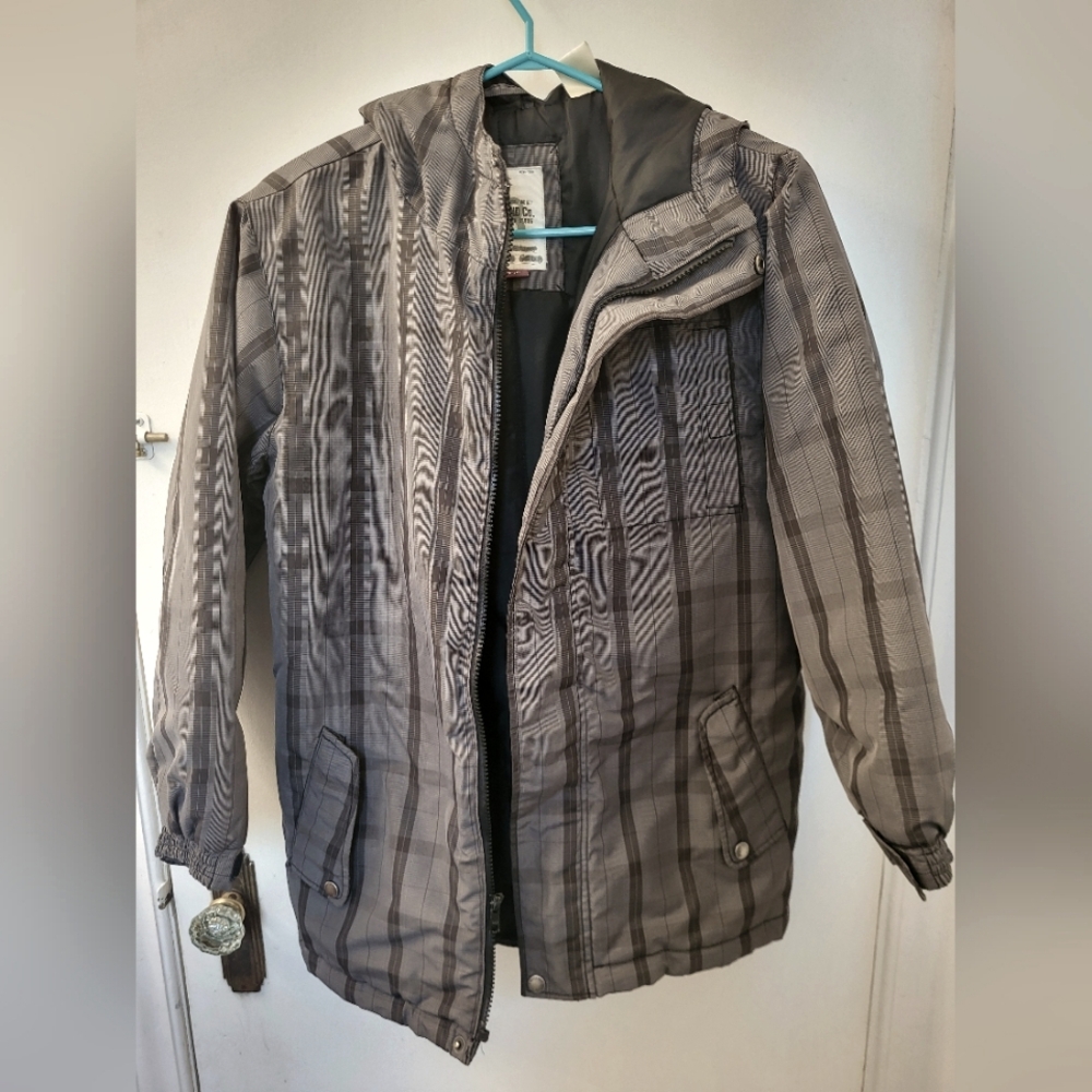 Timberland boys grey winter coat size med 12-14